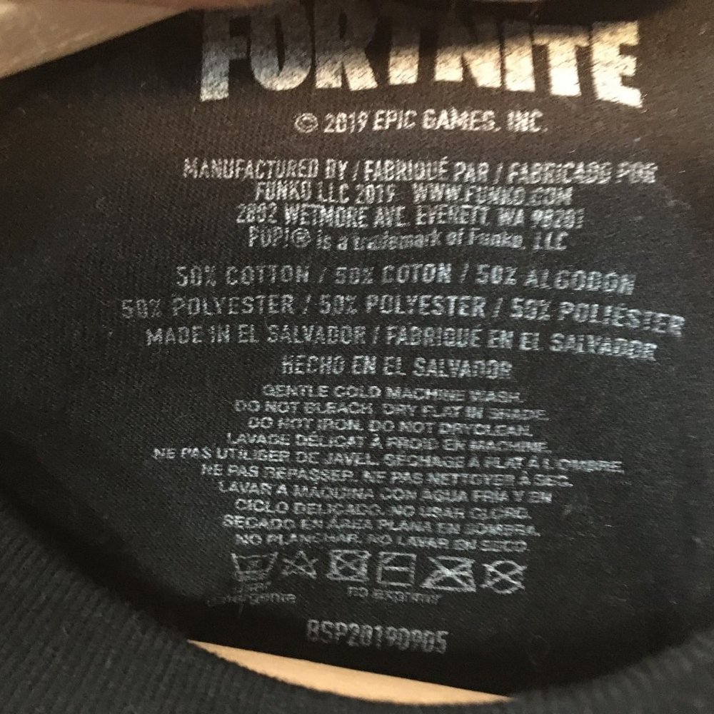 Fortnite T Shirt 2XL Womens Unisex Short Sleeve Black Graphic Pop Tees Crew Neck - Picture 7 of 10